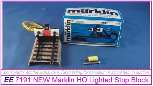NEW 7191 Märklin HO Stop Block for "M" Track with OBX
