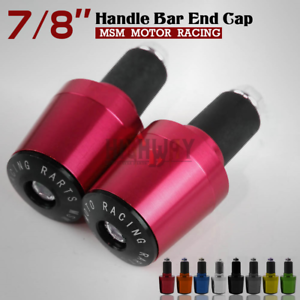 7//8/'/' Motorcycle Handle Handlebar Grips Bar End Cap Plugs Slider CNC Aluminum