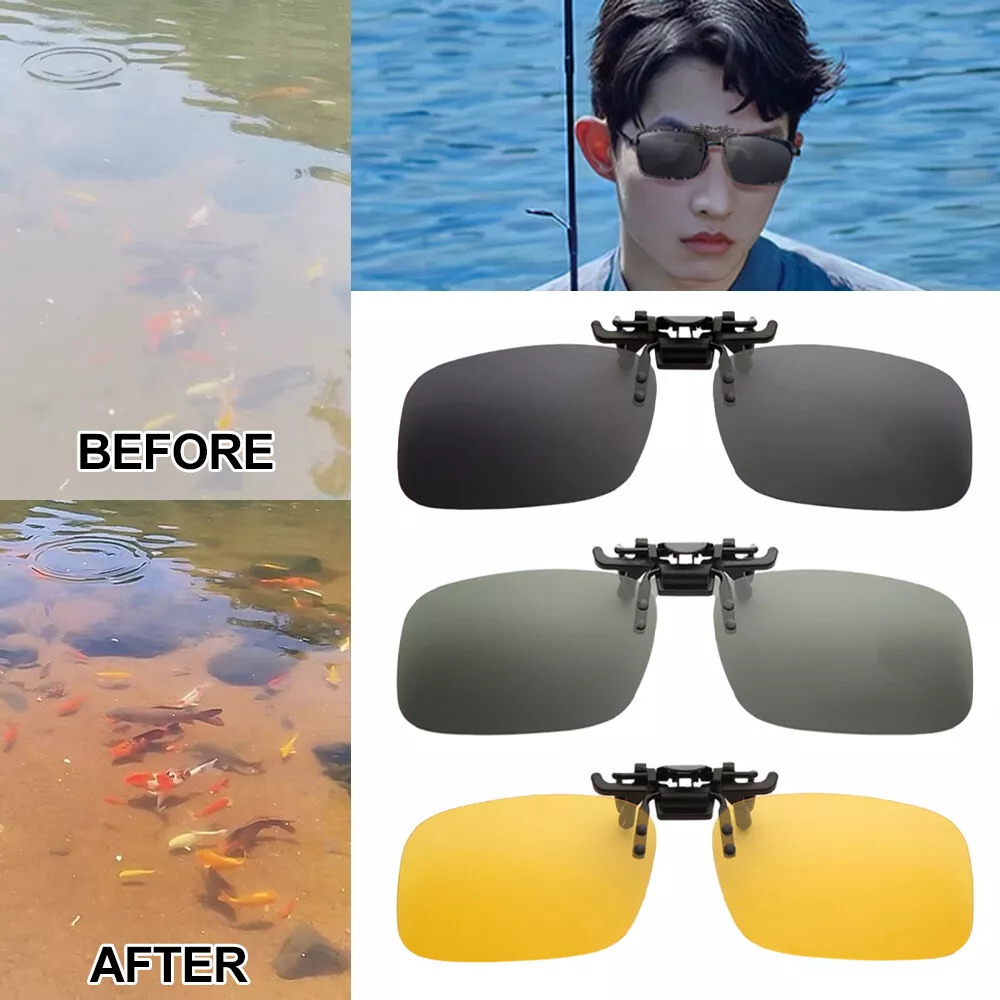 Polarized Clip On Flip Up Glasses Over Prescription - Driving Fishing  Sunglasses