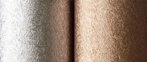 Arthouse Folie gebürstete metallic Vinyl Tapete - Silber & Kupfer/Roségold - Bild 2 von 14