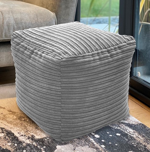 Jumbo Cord Beanbag Cube Large Pouffe Bean Bags in Plush Jumbo Cord beanbags NEW - Picture 16 of 17