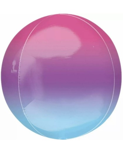 Amscan Anagram 15" (38cm) Ombre 15" Orbz Purple & Blue Foil Balloon