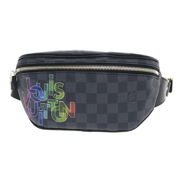 Campus Bumbag Damier Graphite  Leather, Canvas leather, Bags