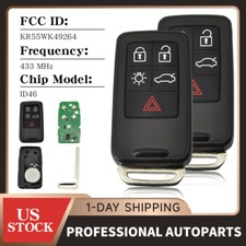 2pcs Keyless Remote Car Key Fob Kr55wk49264 For 2010-2017 Volvo Xc60 08-16 Xc70