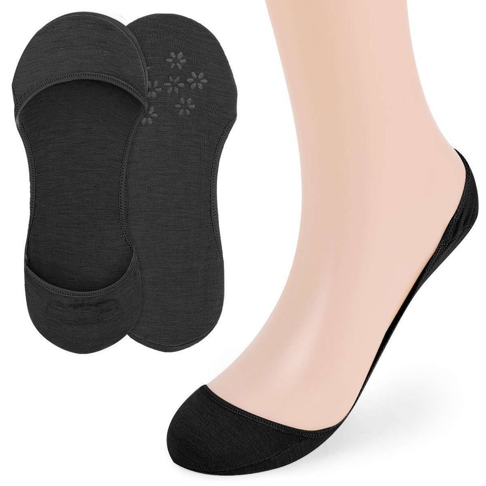 Lot De 4 Paires Chaussettes Invisibles Femme - Coton, No-Show, Respirantes