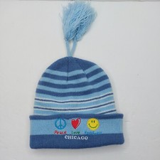 Chicago Peace Love Happiness Youth Knit Beanie Hat Cap