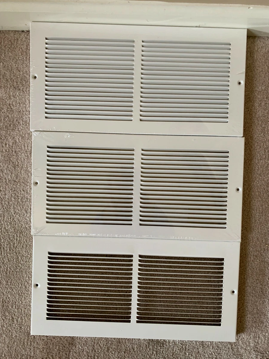 3 wall vents cold air return 14u0026#034; x 6u0026#034; duct opening-White color |  eBay
