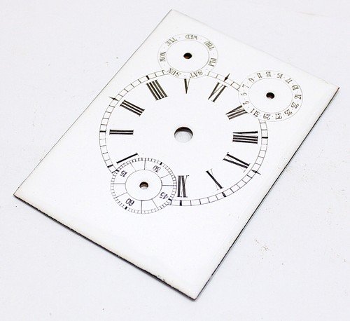Antiguo reloj de carro del siglo XIX con esfera calendario esmaltada - Imagen 5 de 7