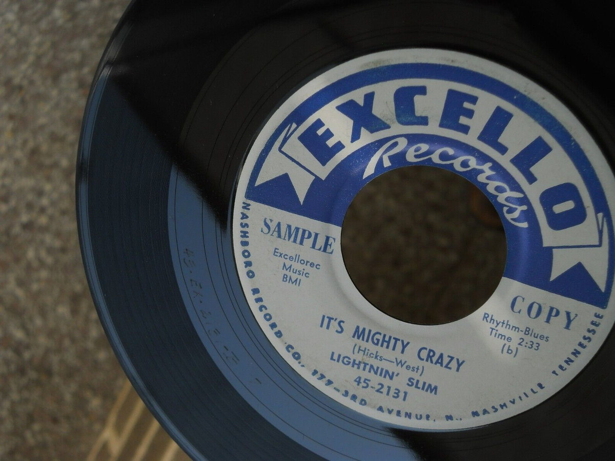 Z25 EXCELLO 2131 SAMPLE PROMO BLUES LIGHTNIN SLIM ITS MIGHTY