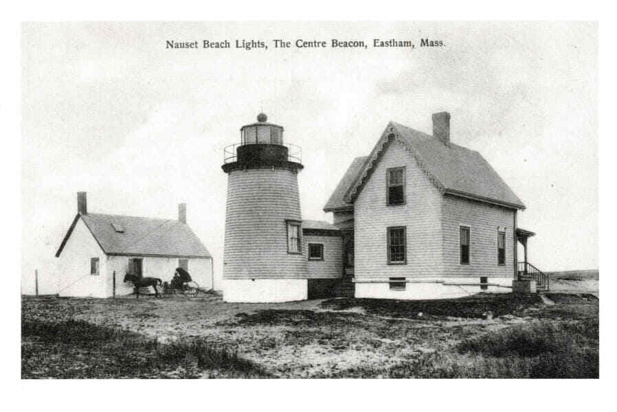 Nauset Beach Lights, The Centre Beacon, Eastham, Mass, Nauset Light Postcard