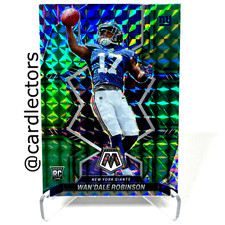 2022 Panini Mosaic Football WAN'DALE ROBINSON #330 RC Green Mosaic PRIZM GIANTS