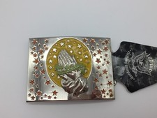 187 Inc Belt Buckle Orange/Yellow/Sliver