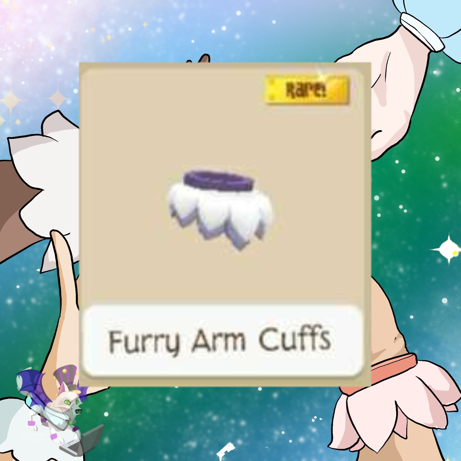 Animal Jam Play Wild Ajpw Purple Rare Furry Arm Cuffs (OR 15 On CA) eBay