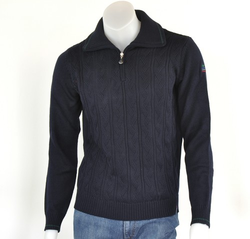 MAGLIONE UOMO MEZZA ZIP COLLO ALTO LAVORATO TRECCE GRANCHIO ART. 18037 |  eBay