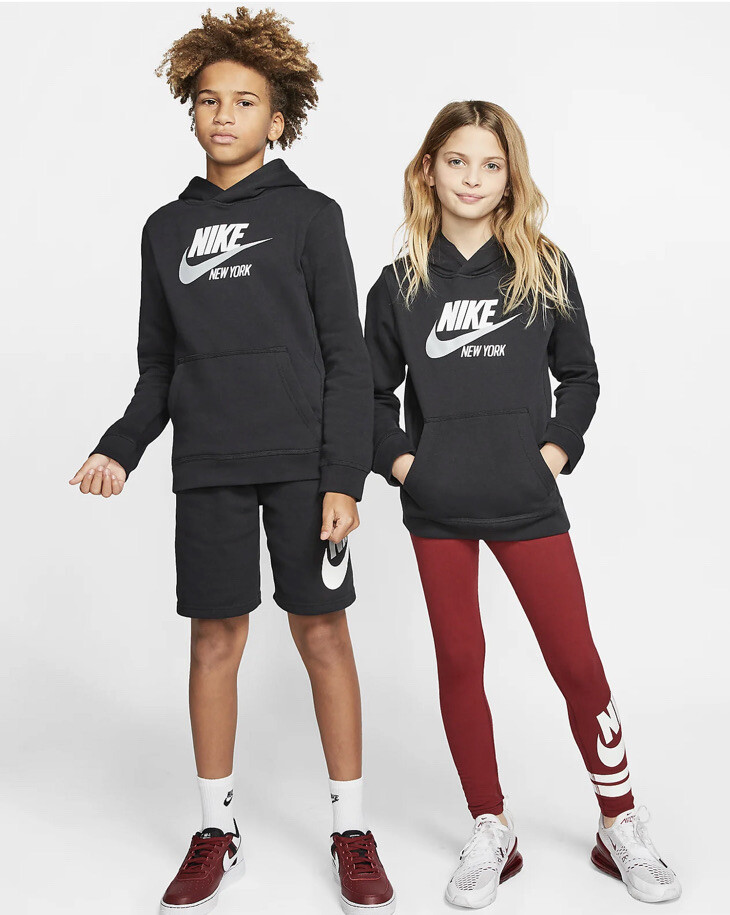 Suéter capucha para niños grandes Nike ropa deportiva lana club York talla grande | eBay