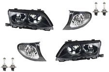 Scheinwerfer Set passend für BMW 3er schw. E46 ab 01-05 + H7-H7 Li. Re + Blinker