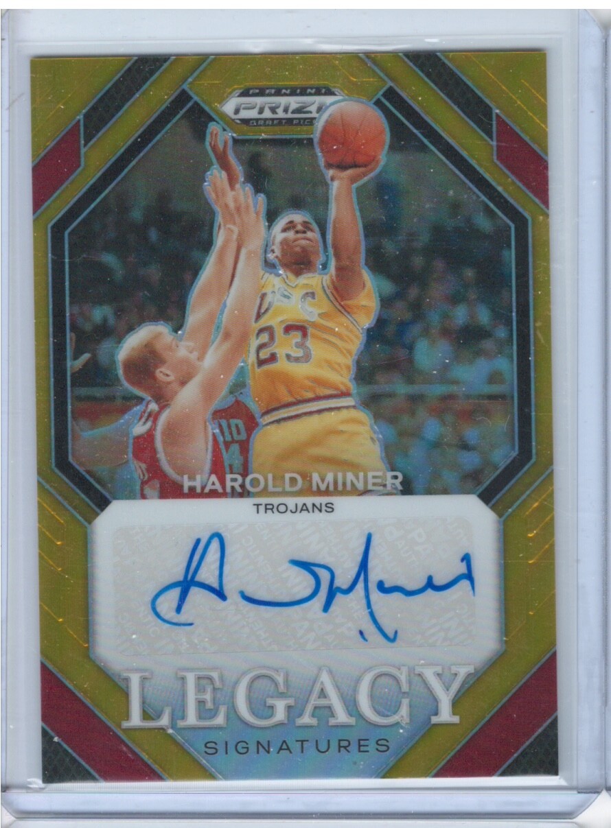 Harold Miner 2024 Prizm Draft Picks Legacy Auto Gold 6/10 USC Trojans