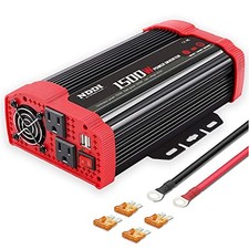 Car Power Inverter 12V DC to 110V AC Car Converter Charger Adapter with 1500W