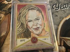 Ronda Rousey Topps UFC Museum Collection Original Canvas Sketch 1/1 Card
