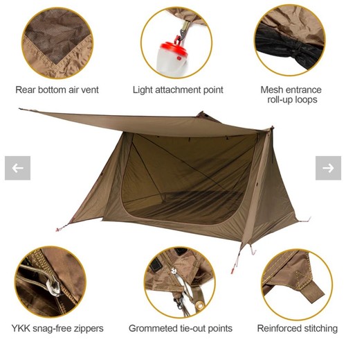 Backwoods Bungalow Ultralight Bushcraft Shelter 2.0, Backpacking Tent + More. - Bild 4 von 5