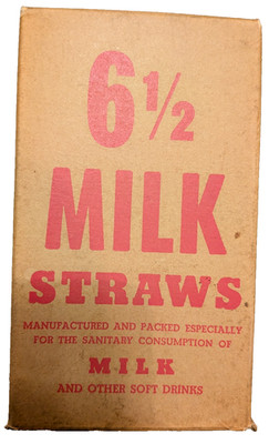 Vintage 1950s Milk Straws   Retro Dairy Kitchen Collectible   Mid Century NOS