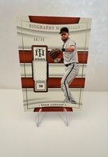2022 Panini National Treasures- Biography Materials Evan Longoria #BIO-EL 44/49 