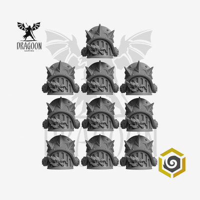 Spiked Forge Schulterstücke Set - 28mm Prime Space Knight Conversions