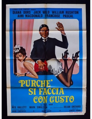 manifesto PURCHE' SI FACCIA CON GUSTO diana dors rushton A313