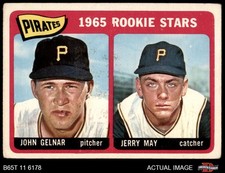 1965 Topps 143 Jerry May / John Gelnar Pirates RCs RC 2.5 - GD 