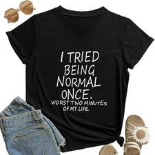 Fun Printed T-Shirt, Women's Humorous Top, Women's Fashion T-Shirt❀