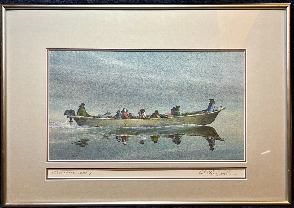 Signed C. Alan Johnson Fine Art Prints “On Our Way” & “To The Whaling Camp” - Image 4 of 4