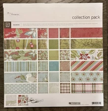 Basic Grey *DASHER* 12x12 Paper Collection Pack *20 Sheets* Stickers/Tags READ