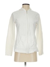 Unbranded Women White Zip Up Hoodie S