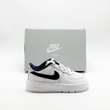 NEW TODDLER BABY NIKE AIR FORCE 1 LOW TD WHITE / NAVY IF1674 103