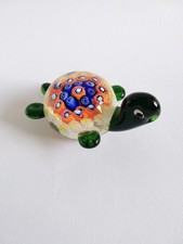 Tartaruga Murano vetro sommerso murrine millefiori, fermacarte artigianale