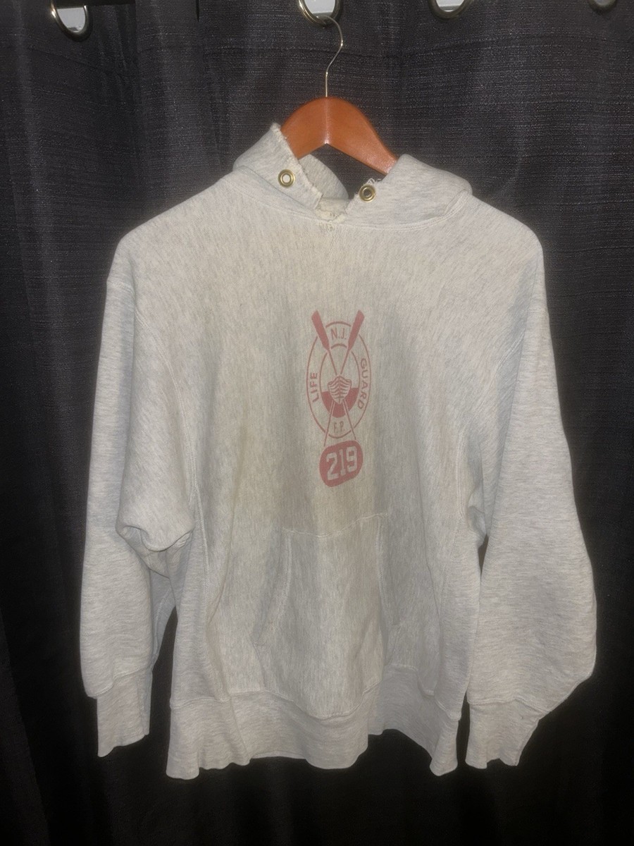 Vintage 70's Champion Reverse Weave Lifeguard Hoodie Sz Large | eBay