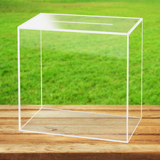 Clear Acrylic Wedding Card Box, Large DIY Card Box Blank No Print for Wedding Re