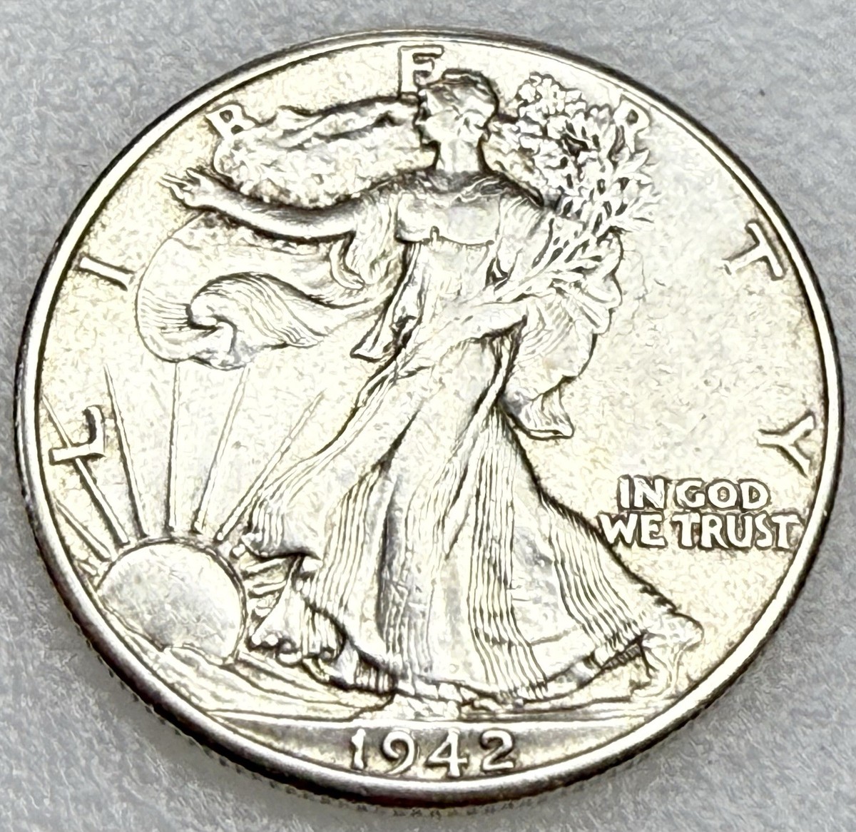 Walking Liberty Half Dollar Lot 1942 90% Silver Better Grade .50