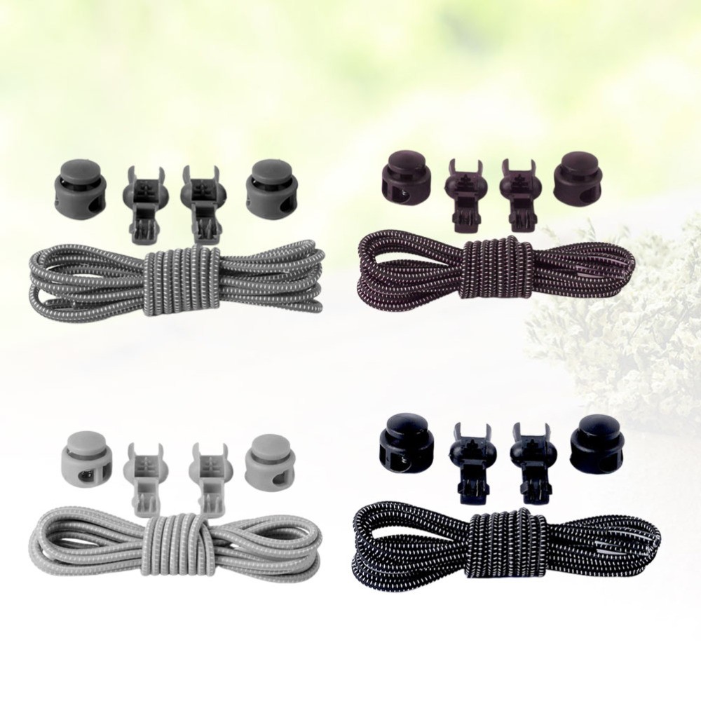 APL 4 Paia Lacci Elastici per Scarpe Lacci Regolabili Senza Tiele Lacci per Scarpe con