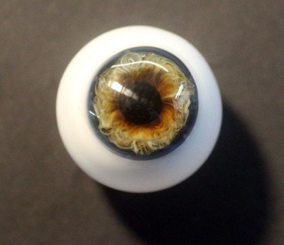1 Paar Glasaugen für Reborn-Puppen rund  22 mm Ø graublauhasel Nr.21
