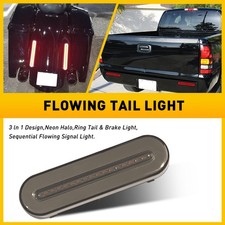 White Inch 4" Inch LED 24 Round Backup Tail Reverse Truck Light Trailer Kits - Q