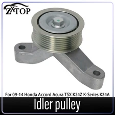 Idler Pulley W/ Bracket For 2009-2014 Honda Accord Acura K24A K24Z TSX