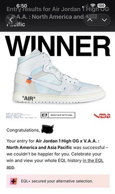 Off-White x Air Jordan 1 High Alaska VAA Virgil Abloh Archive Size