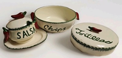 Chips, Tortillas & Salsa Set from ABC Distributing 1993 Vintage/Collectible 