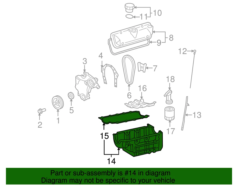 Cacerola de aceite original GM 12597906 CANTIDAD 1 Foto 2 de 2