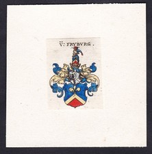 Freiburg Wappen coat of arms blason Heraldik Kupferstich 17. Jh.