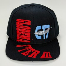 Vintage Boeing C17 Globemaster III Snapback Hat Black Aviation Cap USAF