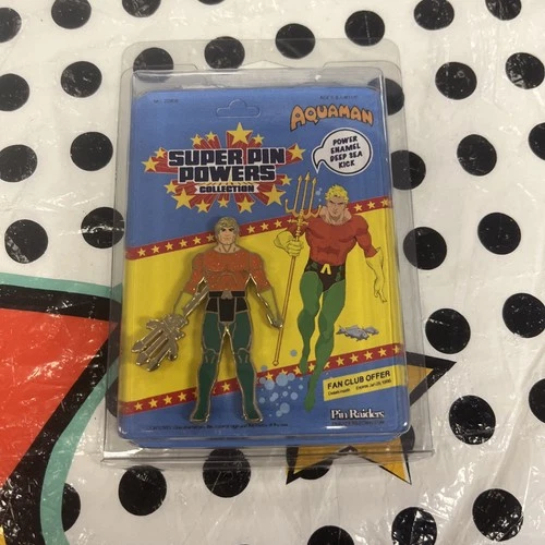 Super Pin Powers Sparkly Aquaman Pin Comic Vintage Pins