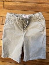 Cat Jack Boys Youth 7 Khaki Flat Front School Uniform Chino Shorts