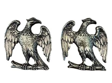 Vintage Eagle Plaque Hanging Wall Plastic Resin Retro Pair 2 Lot Mini Small MCM